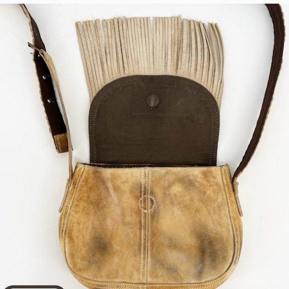 Bed Stu Eastend fringe crossbody bag rustic tan - Picture 4 of 8